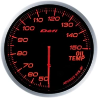 ADVANCE BF OIL TEMPERATURE GAUGE AMBER RED