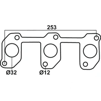 Exhaust Manifold Gasket Set (Land Cruiser HZJ70, HZJ75, HZJ78, HZJ79, HZJ80R & HZJ105R, 1HZ engine 4.2L, 6 Cylinders, Diesel)