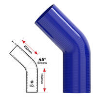 Redback Silicone Hose (3-1/2") 45° Bend (Blue)