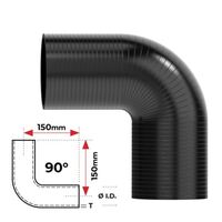 Redback Silicone Hose (2-1/4") 90° Bend (Black)