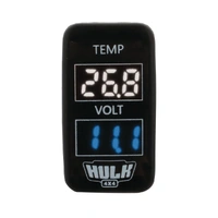 Dual Voltmeter DC & Temperature - White & Blue Led (Early Toyota)