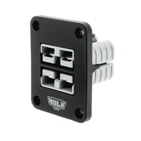 Double Flush Mount Housing w/ 50Amp Plug - Grey