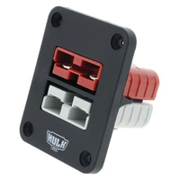 Double Flush Mount Housing w/ 50Amp Plug - Red/Grey