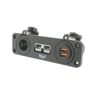 Triple Flush Mount Housing w/50A Plug, Accessory Power Socket & Dual USB Ports