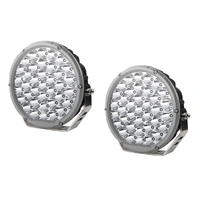 9" Round Led Driving Lamp Pair - Silver Bezel