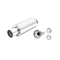 7in Cannon Muffler with Flange - 3.5in Inlet/4.5in Straight Cut Tip