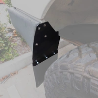 Superior Mudflap Brackets OE to -12 Offset Suitable for Toyota LandCruiser 105 Series Rear Mudflaps:N No Billet