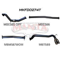 Turbo Back without Cat & Muffler - Dual Side Tips (Ranger PX2 15-18)