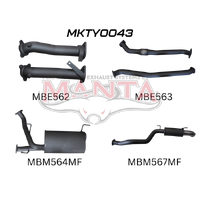2.5in Full System without Cat & without Muffler - Dump Tip (Landcruiser VDJ200 07+)