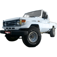 Single 2.5in Full System with Extractors Aluminised Steel - Quiet (Landcruiser FZJ75/FZJ78 90-00)
