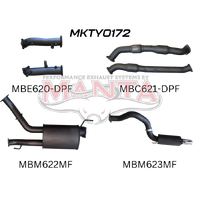 Dual 3in with Cat & Muffler 4in Tailpipe with Rear MUF (Landcruiser VDJ200 07+)