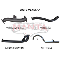 3in Turbo Back without Muffler (Landcruiser HZJ105 90-00)