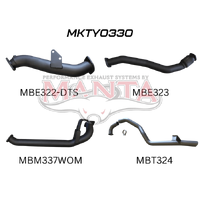 3in Turbo Back without Muffler (Landcruiser HZJ105 90-00)