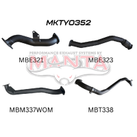 3in Turbo Back Without Muffler To Suit CT26 Turbo (Landcruiser HZJ80)