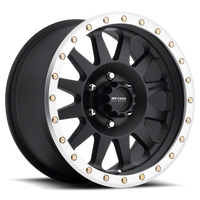 MR304 Double Standard 16x8 6x139.7 0 Matte Black - Machined Lip