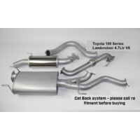 2.5-3" Stainless Steel Cat Back Exhaust System (LANDCRUISER 100 Series 4.7L V8 PETROL UZJ100R)