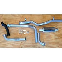 3" Turbo Back Exhaust System w/Straight Pipe - 409 Stainless Steel (LandCruiser 75 Series)