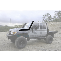 4in Twin Stainless Snorkel L/H Side - Powdercoated Finish (Landcruiser 70 Series)