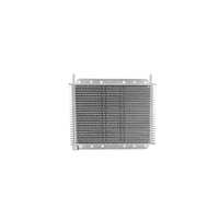 Trans Oil Cooler - 280 x 200 x 19mm 5/16" Hose Barb suits 9" SPAL Fan, Temp Switch Boss - Raw