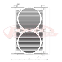Engine Oil Cooler - Plate and Fin 280 x 423 x 37mm 48 Row