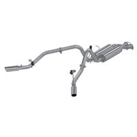 2.5" Cat Back, Dual Split Side (Silverado/Sierra 01-06) - Aluminized Steel - T304 Stainless Steel Tip