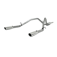 2.5" Cat Back, Dual Split Rear (Silverado/Sierra 09-13) - Aluminized Steel - T304 Stainless Steel Tip