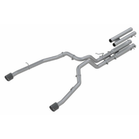 3" Cat-Back Dual Split Rear, Race Version Exhaust System (Ram TRX 21-24) - T304 Stainless Steel - CF T304 Stainless Steel Tip