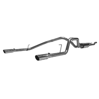 2.5" Cat Back, Dual Split Rear (Titan 04-15) - T409 Stainless Steel - T304 Stainless Steel Tip