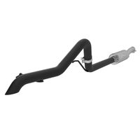 2.5" Off-Road Tail Pipe, Muffler before Axle (Wrangler 07-11) - BC Aluminized Steel - T304 Stainless Steel Tip