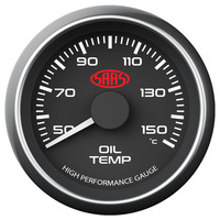 Oil Temp Guage 50°-150° 52mm Black Muscle Series