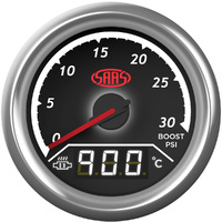 DUAL GAUGE BOOST 0-30 PSI/EXHAUST TEMP 0°-900° ANALOGUE/DIGITAL TRAX SERIES