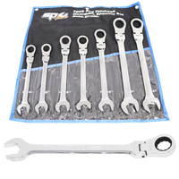 Flex Head Gear Drive ROE Quad Drive Spanner Set - Jumbo - SAE - 7pc