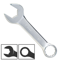 Combination ROE Quad Drive Spanner - Stubby - Metric - 15° Offset - Individual