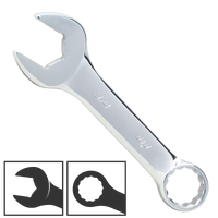 Combination ROE Quad Drive Spanner - Stubby - SAE - 15° Offset - Individual