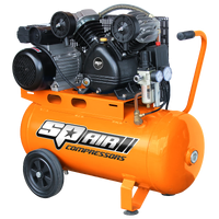 Air Compressor - V-Twin Cast Iron Portable - 3hp - 15Amp - 60L Tank