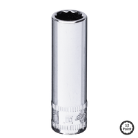 1/4" Drive Deep Socket - 12pt Metric - Individual