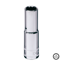 1/2" Drive Deep Socket - 12pt Metric - Individual