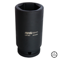 3/4" Drive Deep Impact Socket - 6pt Metric - Individual