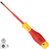 VDE Insulated Electrical Screwdriver - Heavy Duty - Slotted - Individual