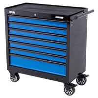 Sumo Series Roller Cabinet - 7 Drawer - Black/Blue Drawers