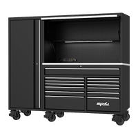 86" USA Sumo Series Roll Cab, Power Hutch & Side Cabinet Tool Kit - 730pc - Metric & SAE 