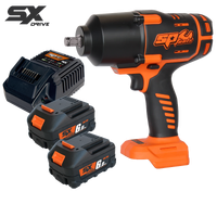 18v 1/2" Drive Brushless Impact Wrench Kit - 6.0Ah X2 - SX Drive