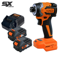 18v 1/4" Hex Bit Brushless 4 Mode Variable Speed Impact Driver Kit- 5.0Ah X2 - SX Drive
