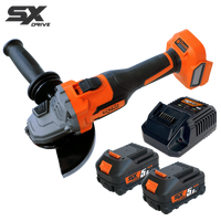 18v 125mm - 5" Brushless 6 Speed Angle Grinder Kit - 5.0Ah X2 - SX Drive