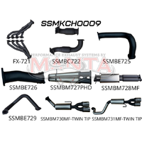 Full Exhaust System inc Extractors & Cat with Quad Tips (Silverado 1500 14+)