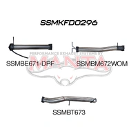 4in DPF Back Without Centre Muffler (Next Gen T6.2 Ranger V6)