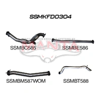 3in Turbo Back With Cat, Without Muffler (Ranger (Pre-DPF) PX, PX2, 3.2L)