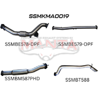 Exhaust Full System without Cat & with Hotdog (BT-50)