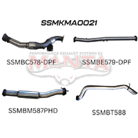 Exhaust Full System with Cat & with Hotdog (BT-50 20+)