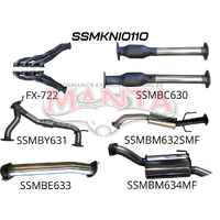 3in Full System-Extractors, Hi Flow Cats, Medium, Sml Centre Muffler (Patrol Y62 V8 5.6L Wagon)